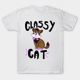 Classy cat Cute Cartoon Cat T-shirt T-Shirt